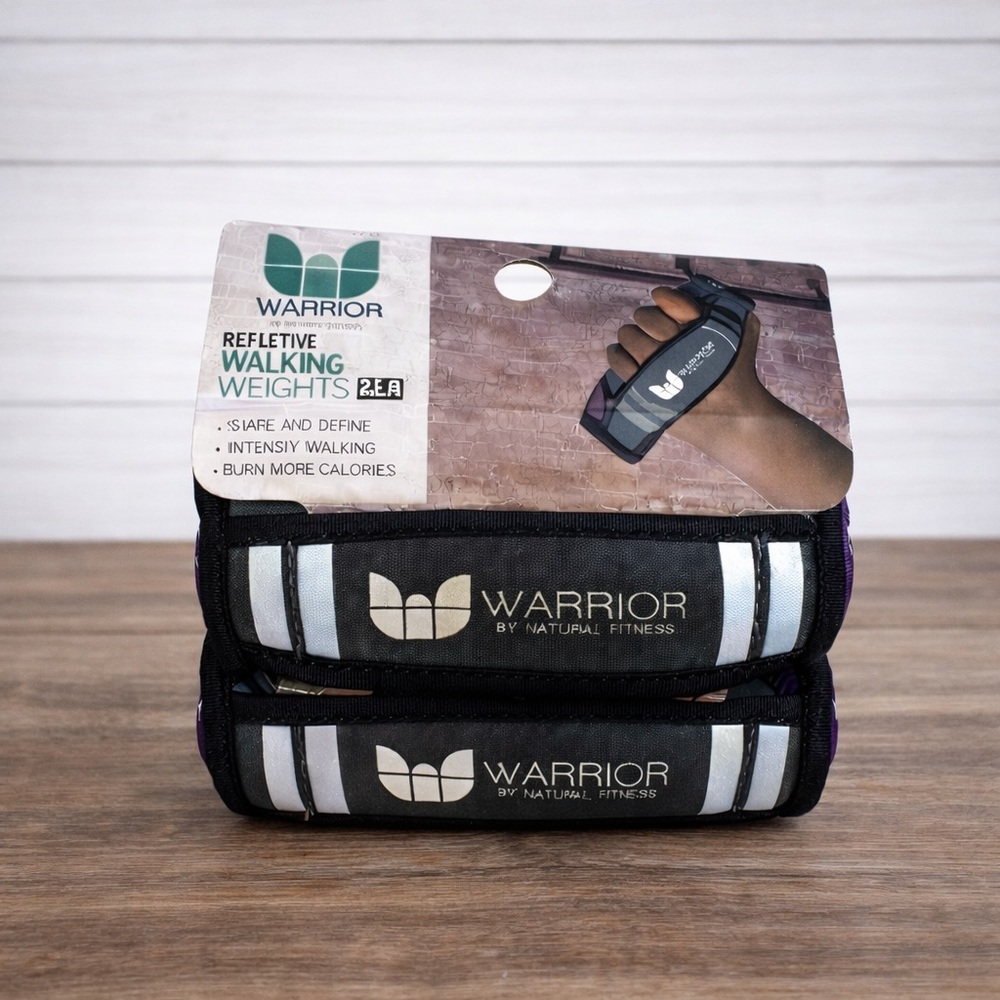 Warrior Weighted Portable Dumbbells, Purple, 2 lb pair (1 lb each) - New